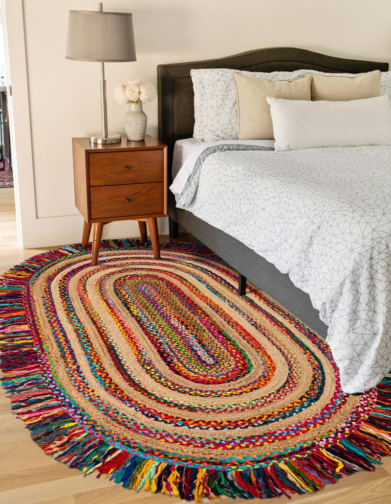 Osian Looms Collection Area Rug - Kathmandu Oval Multi  lifestyle 5