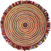 Osian Looms Collection Area Rug - Kathmandu Round Multi  lifestyle 3