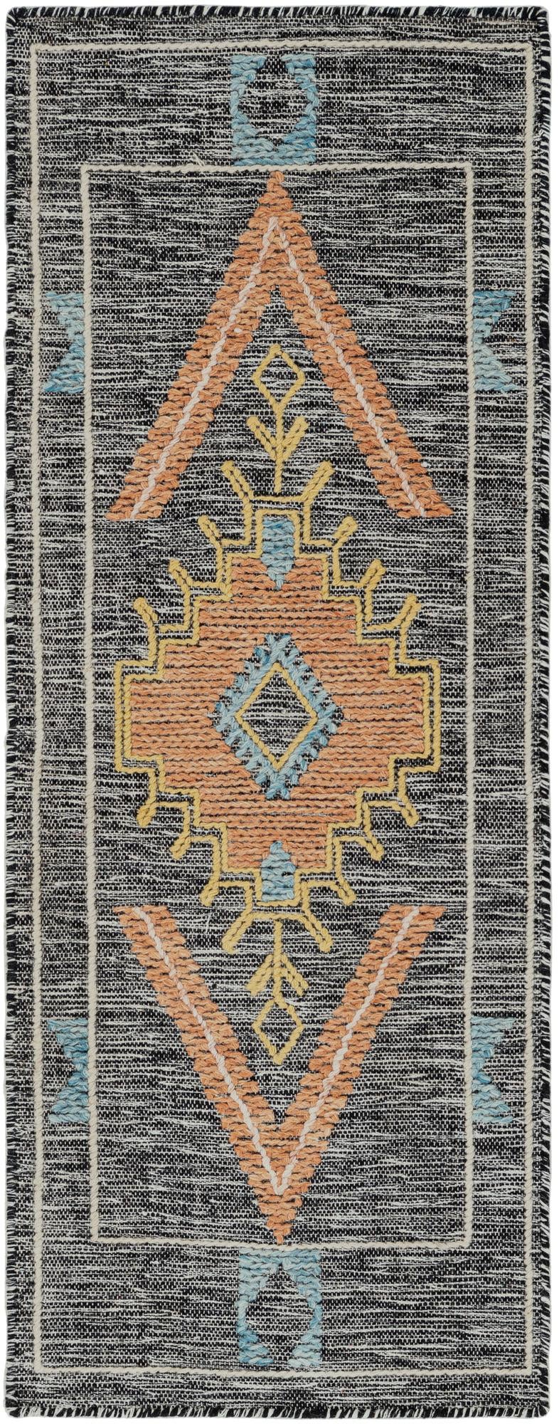Caspian Wool Collection Area Rug - Ephesus Runner Charcoal Gray  lifestyle 39