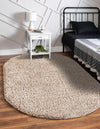 Eternal Plush Oasis Collection Area Rug -  Tranquility (Linen) Oval Linen  lifestyle 33