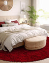 Majestic Manor Collection Area Rug - Versailles (Lipstick) Round Lipstick  lifestyle 35