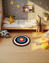 Urban Loft Haven Collection Area Rug - Metropolis Round Multi  lifestyle 10