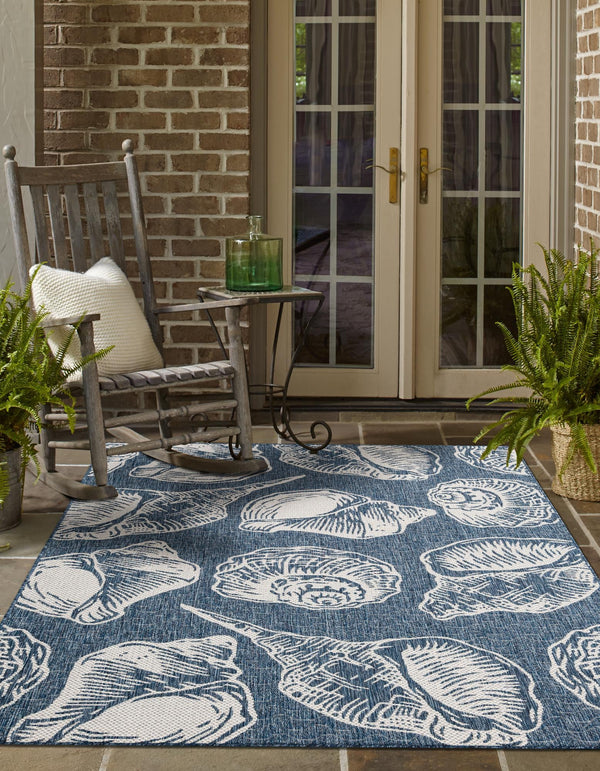 Seaside Haven Rugs Collection Area Rug -  Lighthouse (Navy Blue and Ivory) Rectangle Navy Blue and Ivory  lifestyle 7