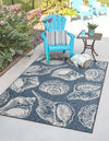 Seaside Haven Rugs Collection Area Rug -  Lighthouse (Navy Blue and Ivory) Rectangle Navy Blue and Ivory  lifestyle 11