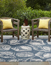 Seaside Haven Rugs Collection Area Rug -  Lighthouse (Navy Blue and Ivory) Square Navy Blue and Ivory  lifestyle 5
