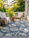 Seaside Haven Rugs Collection Area Rug -  Lighthouse (Navy Blue and Ivory) Square Navy Blue and Ivory  lifestyle 8