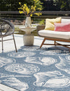 Seaside Haven Rugs Collection Area Rug -  Lighthouse (Navy Blue and Ivory) Square Navy Blue and Ivory  lifestyle 11