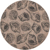 Seaside Haven Rugs Collection Area Rug -  Lighthouse (Brown and Black) Round Brown and Black Main