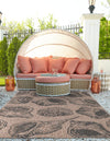 Seaside Haven Rugs Collection Area Rug -  Lighthouse (Brown and Black) Rectangle Brown and Black  lifestyle 8
