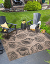 Seaside Haven Rugs Collection Area Rug -  Lighthouse (Brown and Black) Square Brown and Black  lifestyle 4