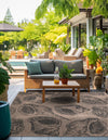 Seaside Haven Rugs Collection Area Rug -  Lighthouse (Brown and Black) Square Brown and Black  lifestyle 8