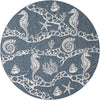 Seaside Haven Rugs Collection Area Rug -  Wavecrest Round Navy Blue  lifestyle 62