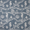 Seaside Haven Rugs Collection Area Rug -  Wavecrest Square Navy Blue Main
