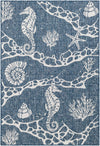 Seaside Haven Rugs Collection Area Rug -  Wavecrest Rectangle Navy Blue Main