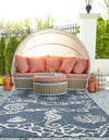 Seaside Haven Rugs Collection Area Rug -  Wavecrest Rectangle Navy Blue  lifestyle 8