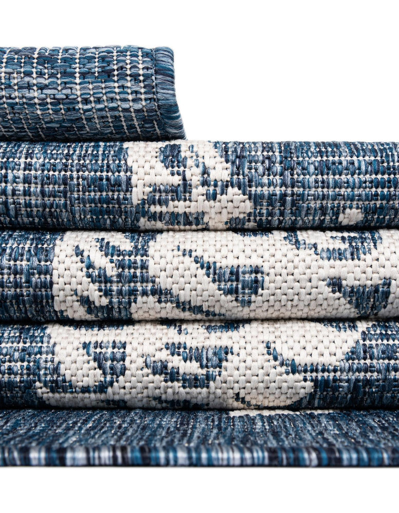 Seaside Haven Rugs Collection Area Rug -  Wavecrest Rectangle Navy Blue  lifestyle 27
