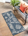 Seaside Haven Rugs Collection Area Rug -  Wavecrest Runner Navy Blue  lifestyle 0