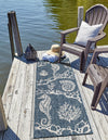 Seaside Haven Rugs Collection Area Rug -  Wavecrest Runner Navy Blue  lifestyle 2