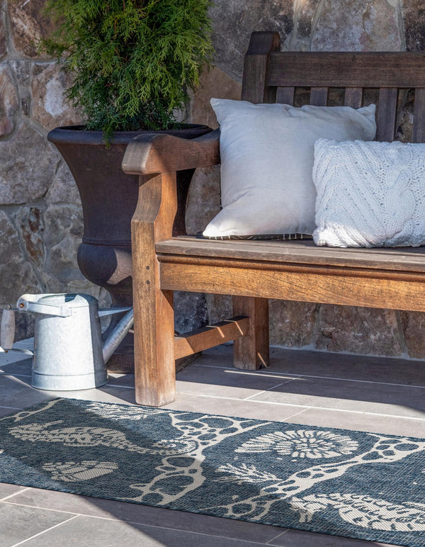 Seaside Haven Rugs Collection Area Rug -  Wavecrest Runner Navy Blue  lifestyle 9