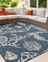 Seaside Haven Rugs Collection Area Rug -  Wavecrest Square Navy Blue  lifestyle 6