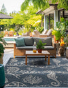 Seaside Haven Rugs Collection Area Rug -  Wavecrest Square Navy Blue  lifestyle 10
