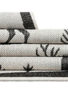 Garden Festivity Collection Area Rug - Evergreen Rectangle Black and White  lifestyle 56