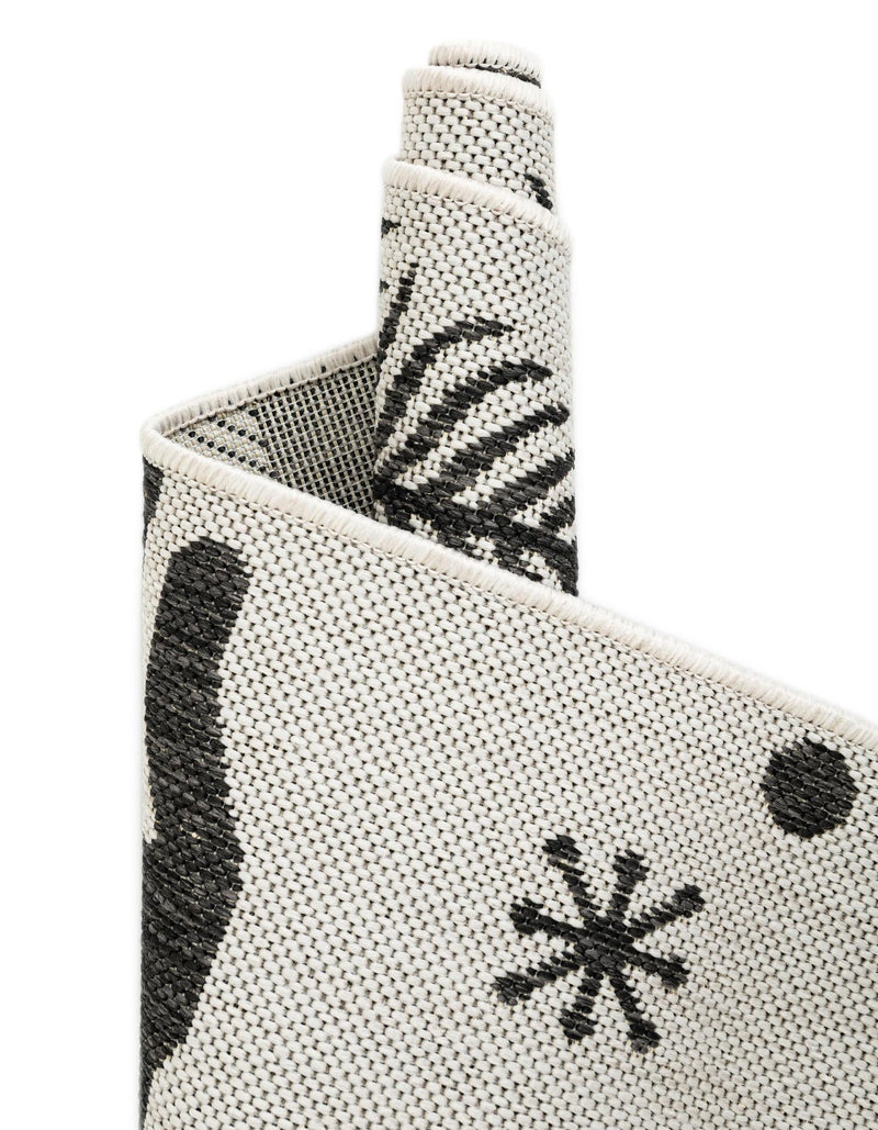 Garden Festivity Collection Area Rug - Evergreen Rectangle Black and White  lifestyle 65