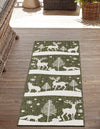 Garden Festivity Collection Area Rug - Evergreen Runner Green  lifestyle 8