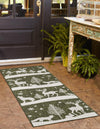 Garden Festivity Collection Area Rug - Evergreen Runner Green  lifestyle 9
