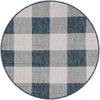Patio Plaid Collection Area Rug - Veranda Round Blue  lifestyle 86