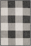 Patio Plaid Collection Area Rug - Veranda Rectangle Black and White  lifestyle 6
