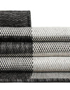 Patio Plaid Collection Area Rug - Veranda Rectangle Black and White  lifestyle 15