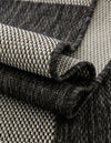 Patio Plaid Collection Area Rug - Veranda Rectangle Black and White  lifestyle 21