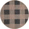 Patio Plaid Collection Area Rug - Veranda Round Black and Brown  lifestyle 81