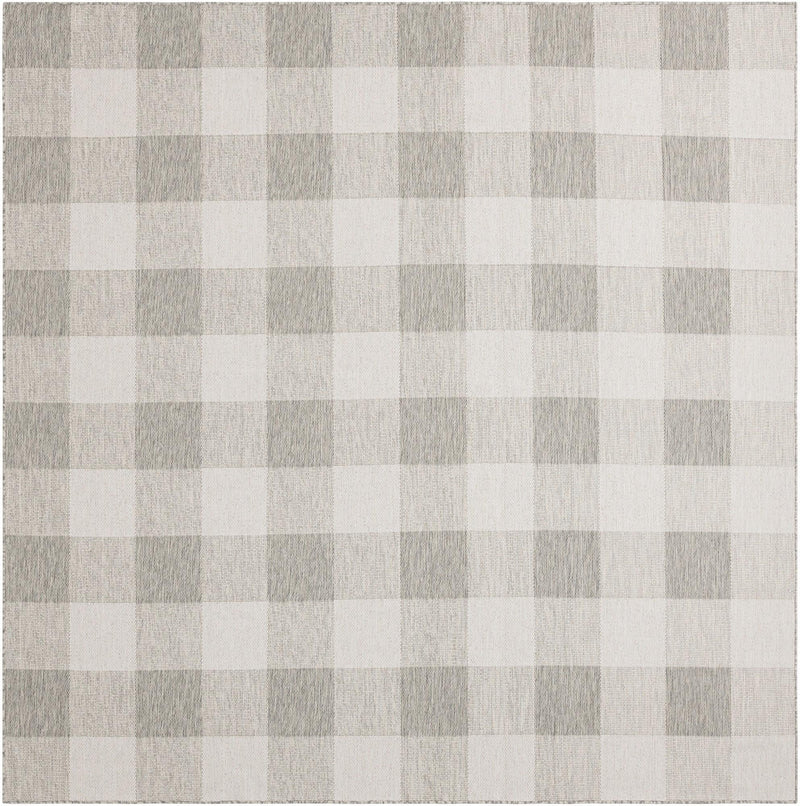 Patio Plaid Collection Area Rug - Veranda Square Gray  lifestyle 89