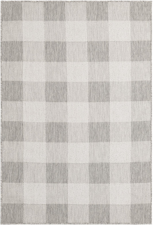 Patio Plaid Collection Area Rug - Veranda Rectangle Gray Main