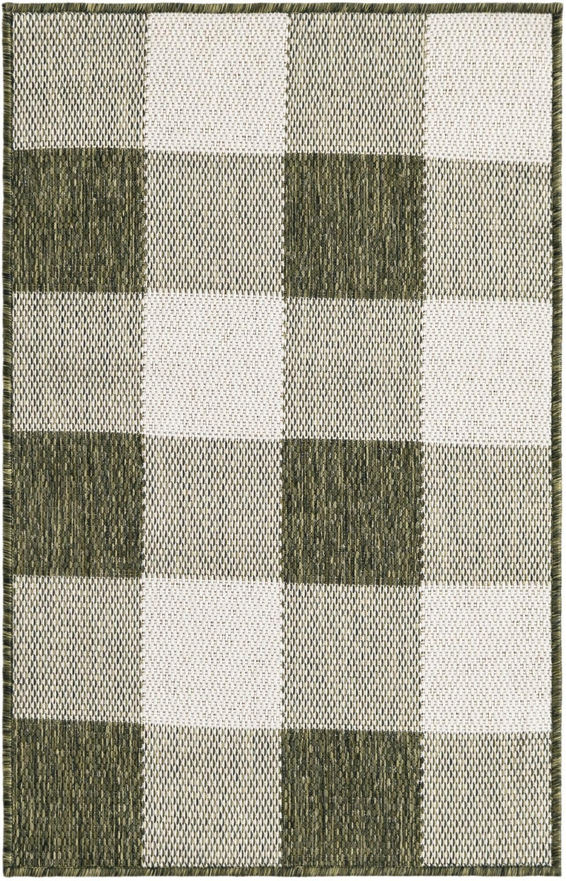 Patio Plaid Collection Area Rug - Veranda Rectangle Green  lifestyle 7