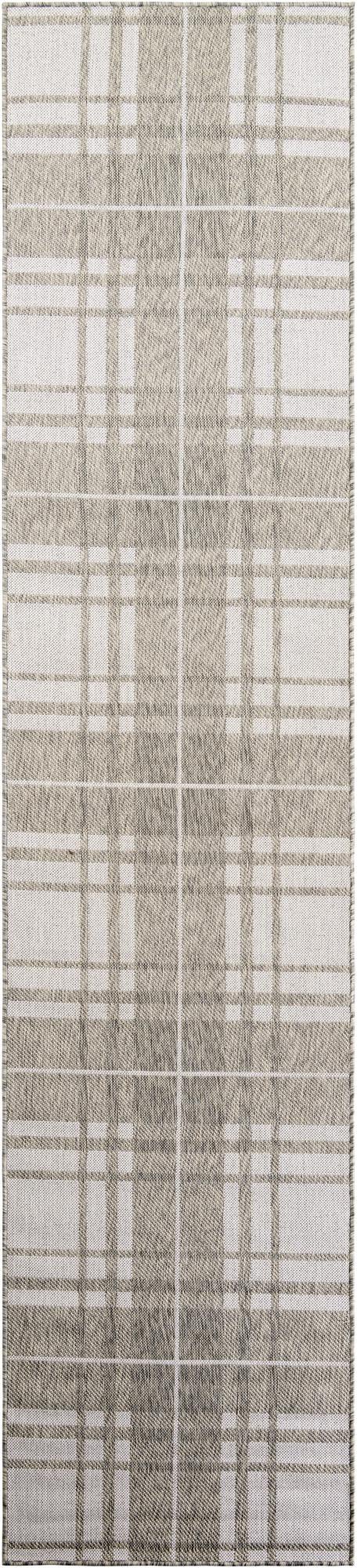 Patio Plaid Collection Area Rug -  Terrace Runner Gray  lifestyle 116