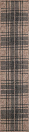 Patio Plaid Collection Area Rug -  Terrace Runner Black and Brown  lifestyle 109