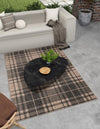 Patio Plaid Collection Area Rug -  Terrace Rectangle Black and Brown  lifestyle 60