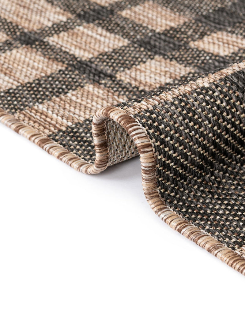 Patio Plaid Collection Area Rug -  Terrace Rectangle Black and Brown  lifestyle 24