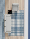 Patio Plaid Collection Area Rug -  Terrace Rectangle Blue  lifestyle 21