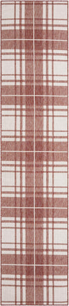 Patio Plaid Collection Area Rug -  Terrace Runner Red  lifestyle 119
