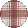 Patio Plaid Collection Area Rug -  Terrace Round Red  lifestyle 118