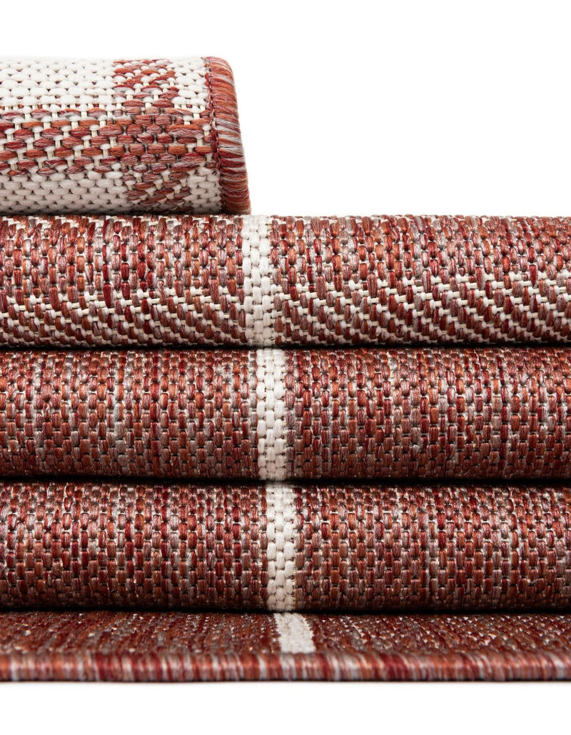 Patio Plaid Collection Area Rug -  Terrace Rectangle Red  lifestyle 17