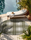 Patio Plaid Collection Area Rug -  Terrace Round Green  lifestyle 8