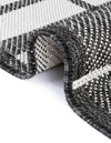 Patio Plaid Collection Area Rug -  Terrace Rectangle Black and White  lifestyle 77