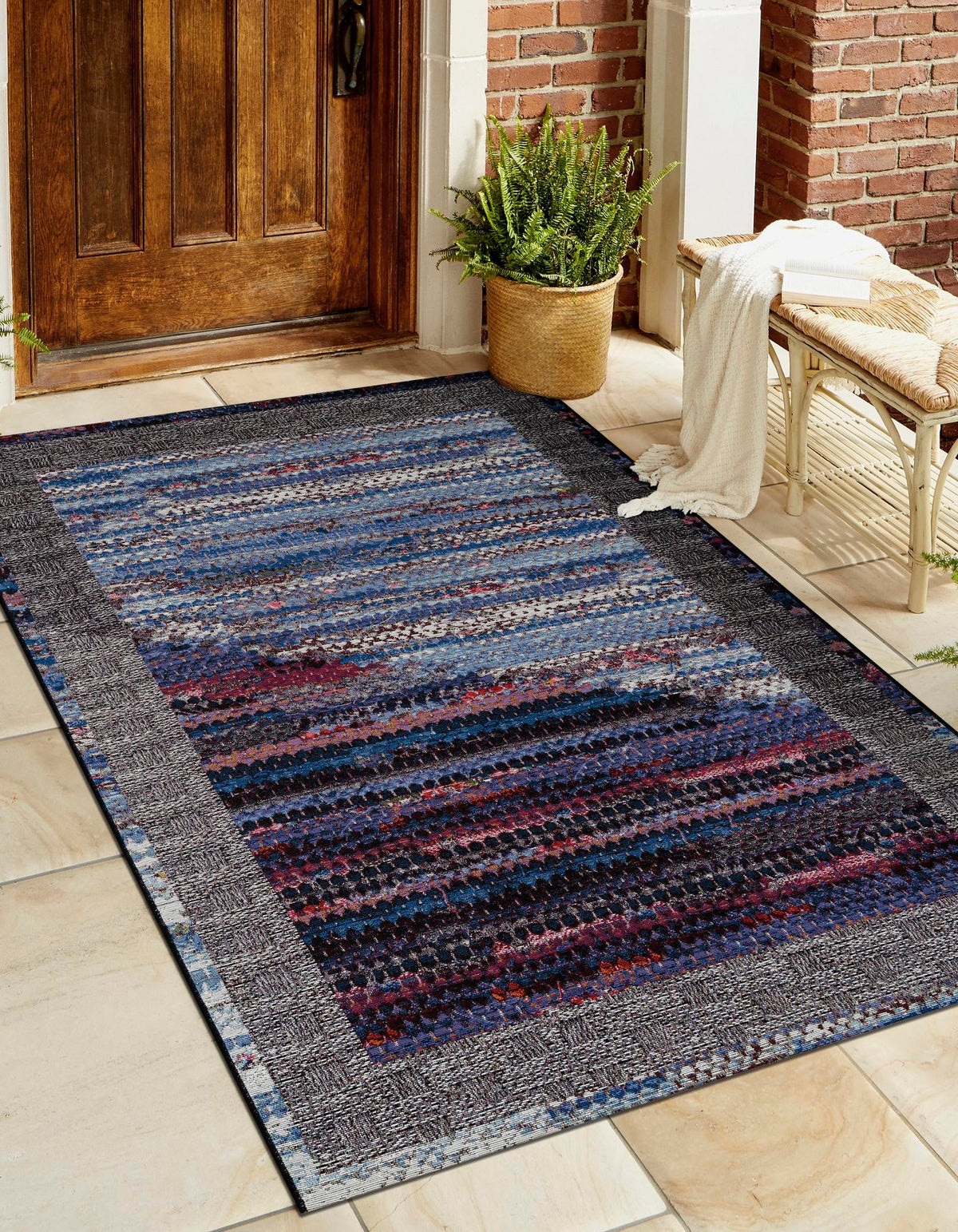 Urban Terrace Collection Area Rug -  Oasis Rectangle Multi  lifestyle 2