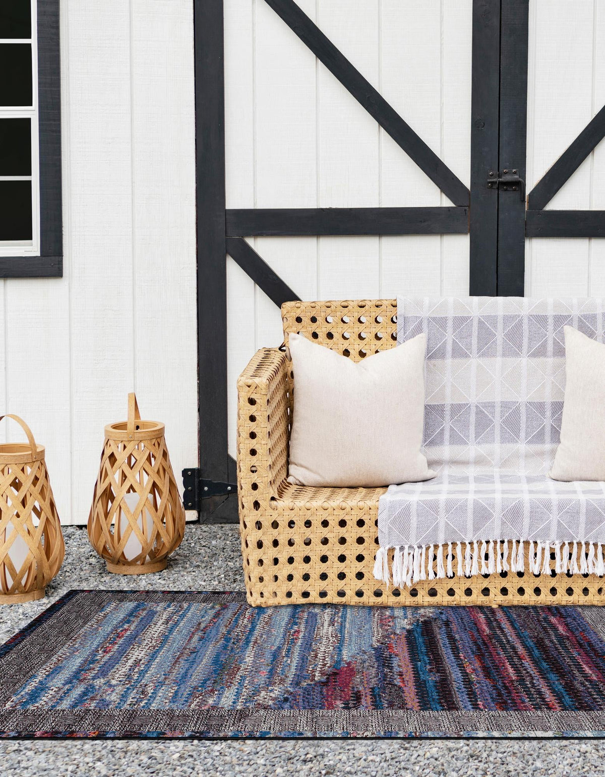 Urban Terrace Collection Area Rug -  Oasis Rectangle Multi  lifestyle 3
