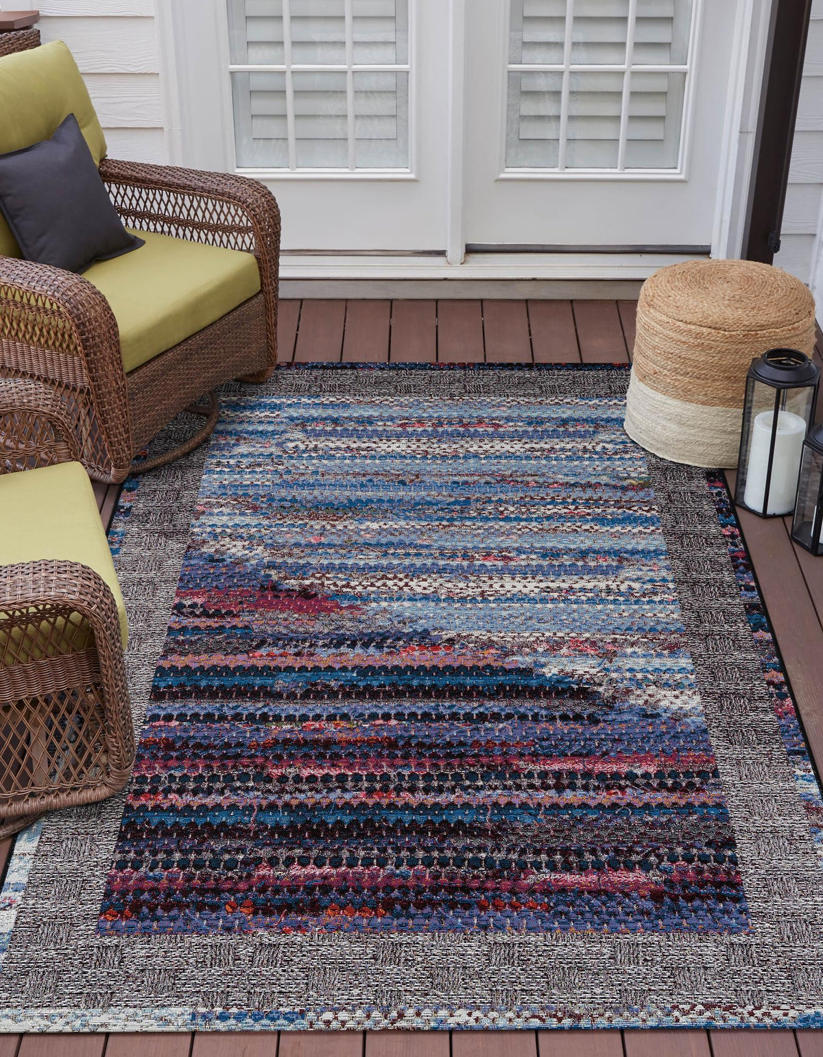 Urban Terrace Collection Area Rug -  Oasis Rectangle Multi  lifestyle 4